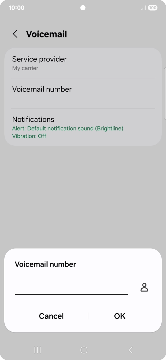 Key in +447953222222 and press OK.