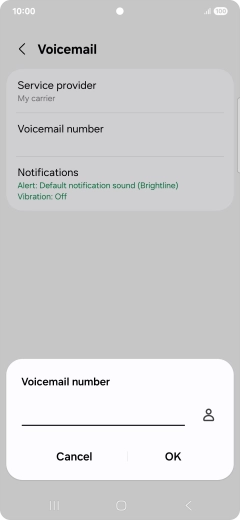 Key in +447953222222 and press OK.
