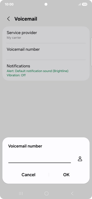 Key in +447953222222 and press OK.