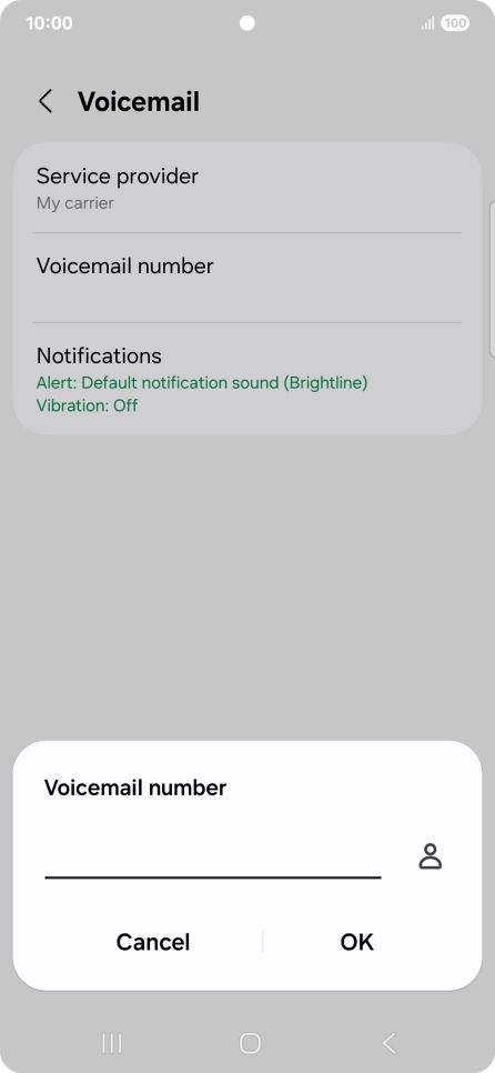 Key in +447953222222 and press OK.