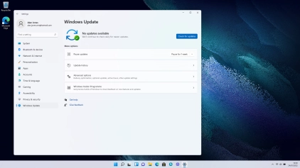 Click Check for updates. If a new software version is available, it's displayed. Follow the instructions on the screen to update the laptop software.
