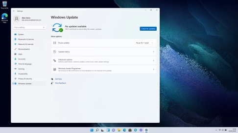 Click Check for updates. If a new software version is available, it's displayed. Follow the instructions on the screen to update the laptop software.
