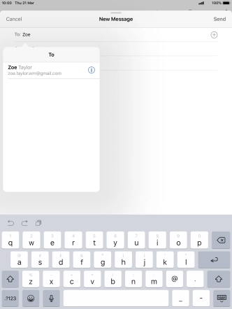 Press the required contact.
