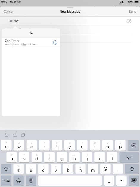 Press the required contact.