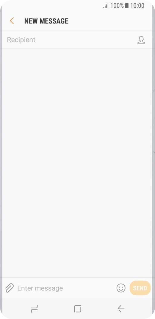 Press the search field and key in the first letters of the recipient's name.