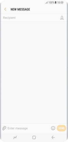 Press the search field and key in the first letters of the recipient's name.