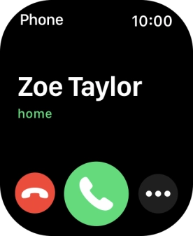 Press the Digital Crown when you get a call.