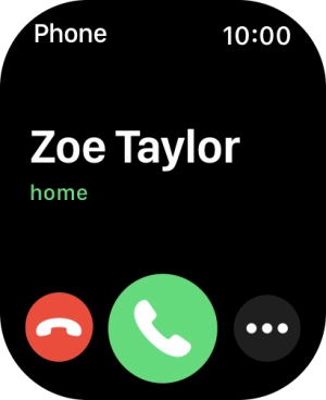 Press the Digital Crown when you get a call.