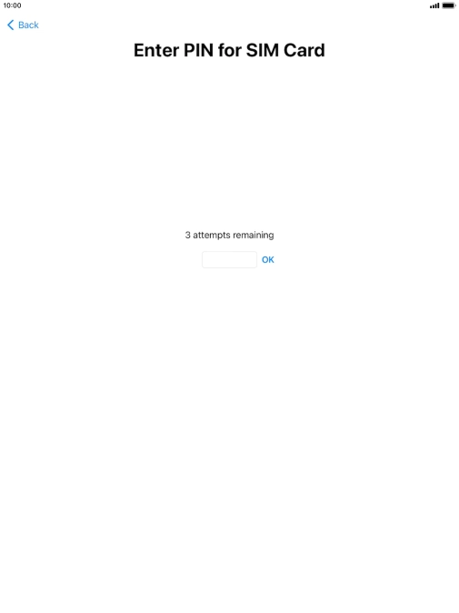 If your SIM is locked, key in your PIN and press OK. The default PIN is 1111.