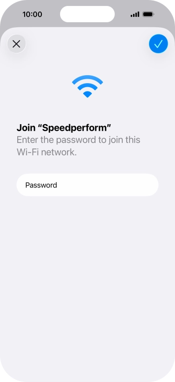 Press the confirm icon.