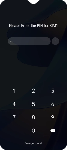 If you're asked to key in your PIN, do so and press arrow right. The default PIN is 1111.