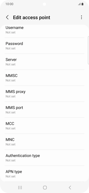 Press MMS port.
