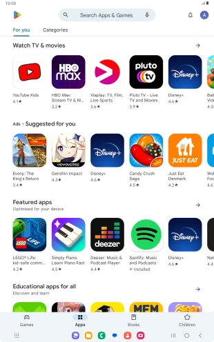 Press the profile icon.