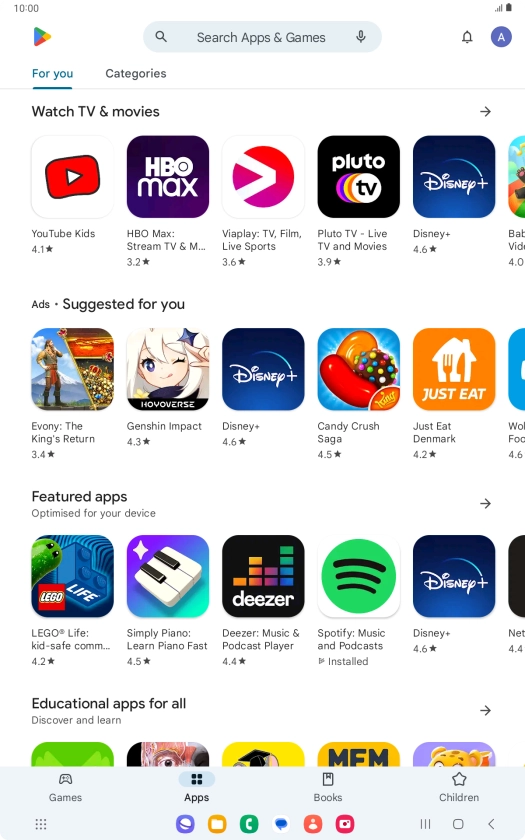 Press the profile icon.