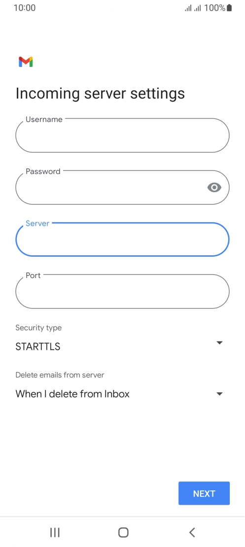 Press the field below 