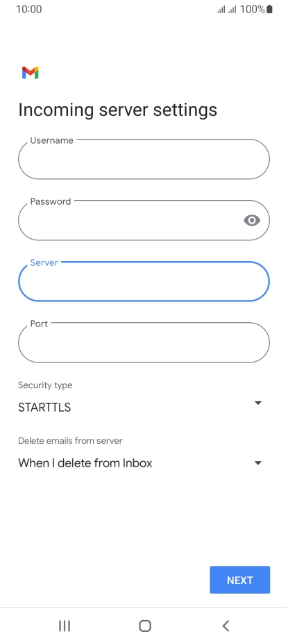 Press the field below 
