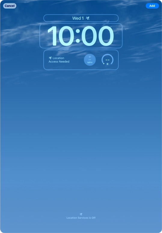 To customise the way the lock screen date is displayed, press the date widget and follow the instructions on the screen to find the required widget display mode.