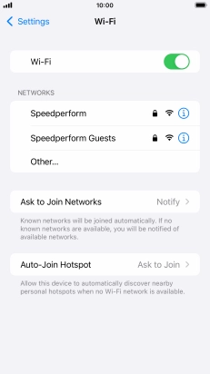 Press the required Wi-Fi network and key in the password for the Wi-Fi network.