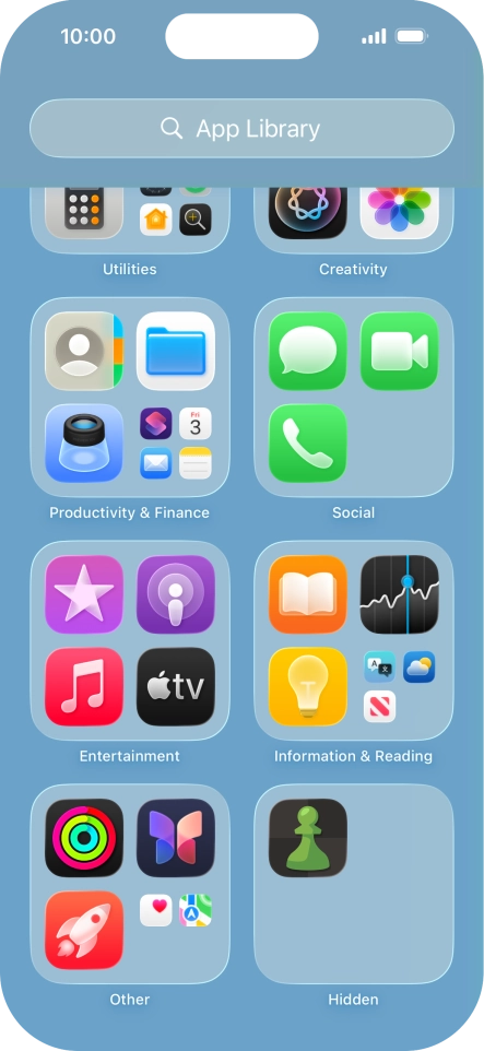 Press and hold the required app.