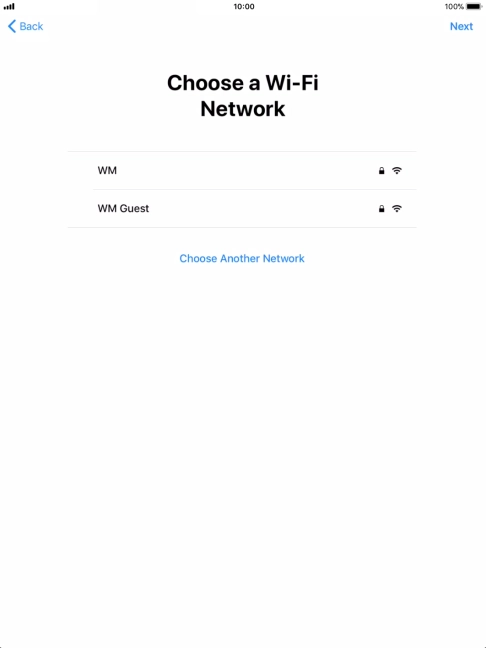 Press the required Wi-Fi network.