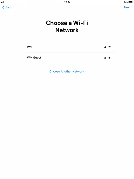 Press the required Wi-Fi network.