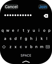 Key in the password for the Wi-Fi network and press Join.