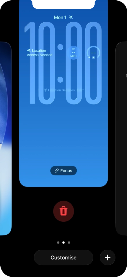 Press the delete icon.