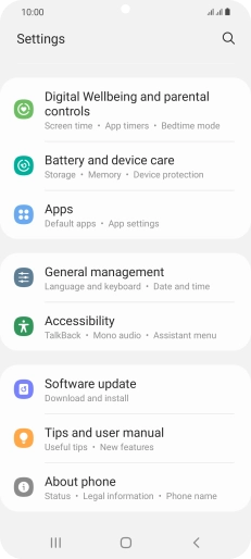 Press Software update.