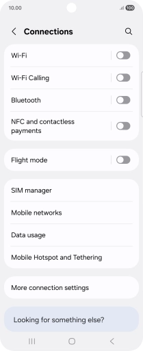 Press Mobile networks.