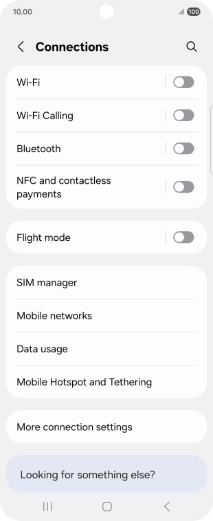 Press Mobile networks.