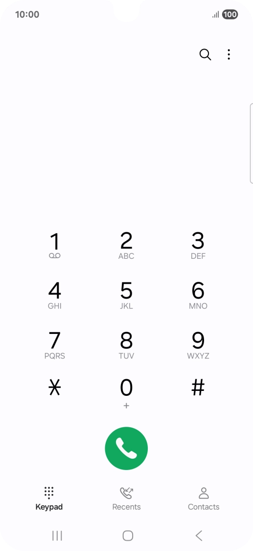 Press the menu icon.