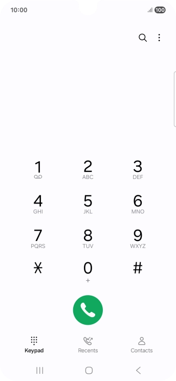 Press the menu icon.