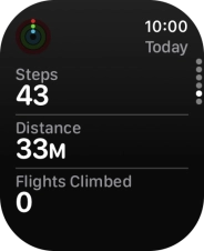 Slide your finger downwards to return to the overview with the coloured rings.