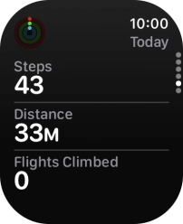 Slide your finger downwards to return to the overview with the coloured rings.