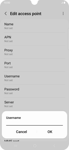 Key in eesecure and press OK.