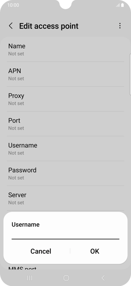 Key in eesecure and press OK.