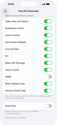 Press the indicator next to 