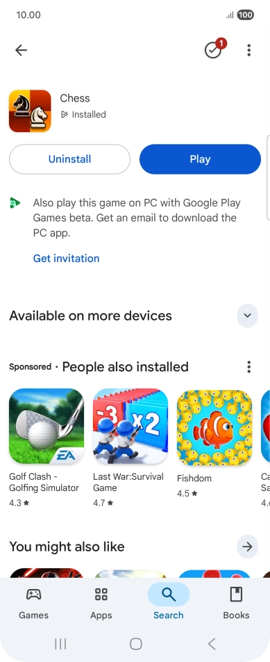 Press the Home key to return to the home screen.
