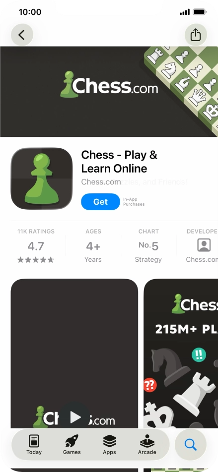 Press Get and follow the instructions on the screen to install the app.