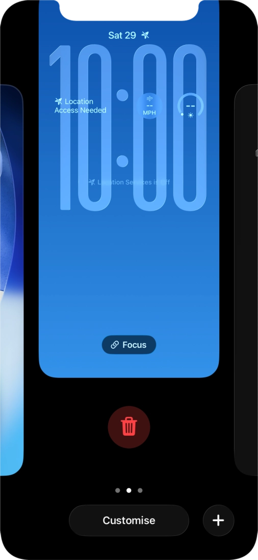 Press the delete icon.
