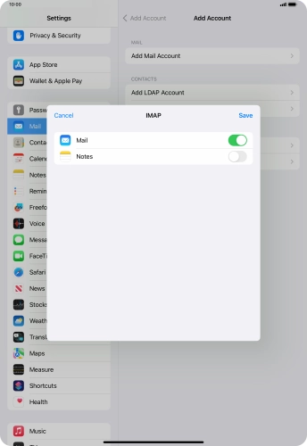 Press Save. Your email account has now been set up. To select more settings for incoming and outgoing server, proceed with the following steps.
