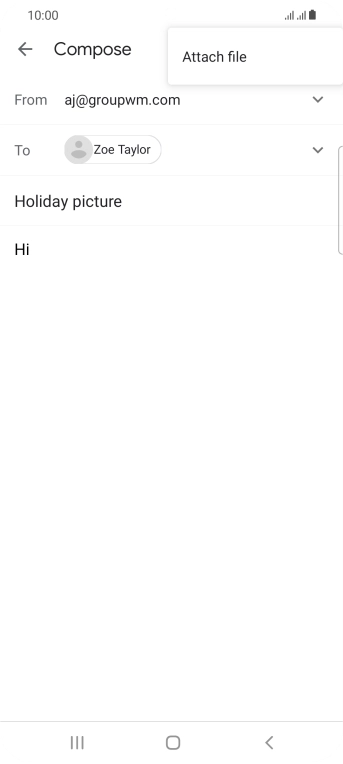 Press Attach file and go to the required folder.
