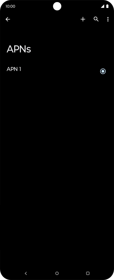 Press the new data connection icon.