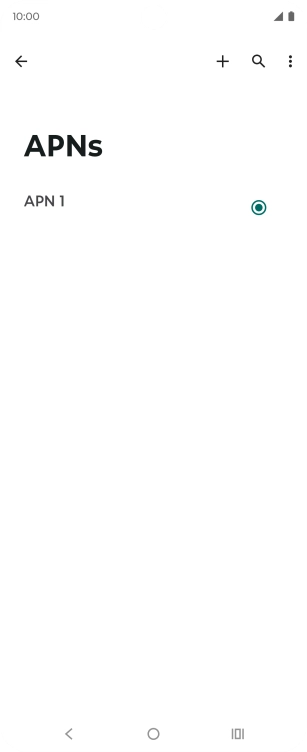 Press the new data connection icon.