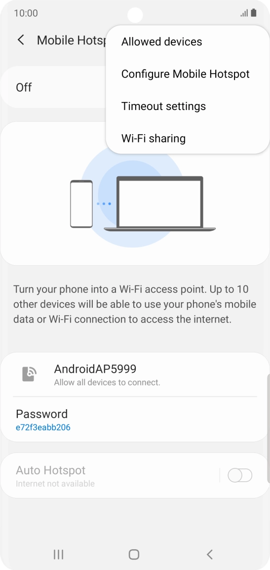 Press Configure Mobile Hotspot.