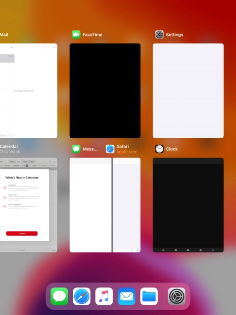 Slide upwards on the required application to end it.