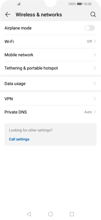 Press Mobile network.
