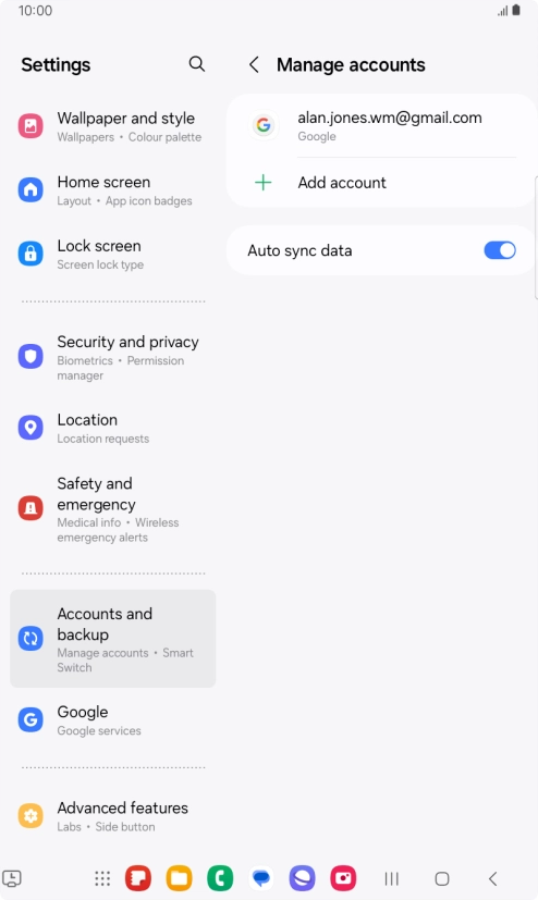 Press the Home key to return to the home screen.