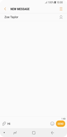 Press SEND when you've written your text message.