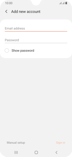 Press Email address and key in your email address.